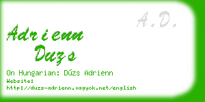 adrienn duzs business card